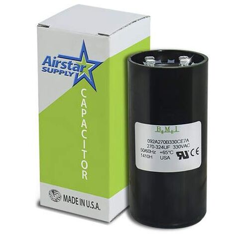 270-324 uF x 330 VAC - Mars - BMI Start Capacitor # 092A270B330CE7A - Made in The USA in Kuwait
