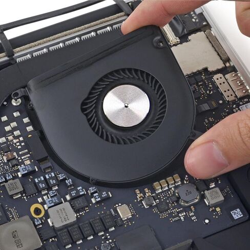 مروحة تبريد وحدة المعالجة المركزية A1398 بديلة من الجانب الأيمن الأيسر مناسبة لجهاز MacBook Pro Retina 15 بوصة أواخر 2013 منتصف 2014 منتصف 2015 سنة 923-0668 923-0669 923-00536 923-00537 (أسود) in Kuwait