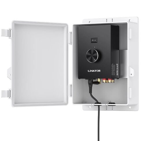 مضخم طاقة LiNKFOR Bluetooth 5.0، طاقة الذروة 200 وات + 200 وات، 44.1 كيلو/48 كيلو، مضخم طاقة 16 بت، حاوية مقاومة للماء، بث صوتي لاسلكي لمكبرات الصوت الخارجية in Kuwait