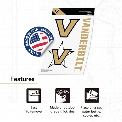 Desert Cactus Vanderbilt University Sticker Commodores VU Vinyl Decals Laptop Water Bottle Car Scrapbook T5 (Type 5-1) in Kuwait