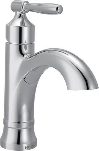 Moen Halle Matte Black One-Handle Single Hole Bathroom Sink Faucet with Optional Deckplate, 84970BL in Kuwait