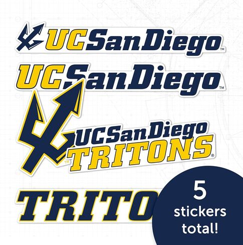 ملصق جامعة صبار الصحراء في كاليفورنيا سان دييغو Tritons UCSDr شارات الفينيل زجاجة مياه للكمبيوتر المحمول ورقة قصاصات السيارة T2 (النوع 2-2) in Kuwait