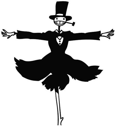 Howl's Moving Castle TV Series 5.5" Tall Scarecrow Custom Die Cut Decal - Black Color in Kuwait