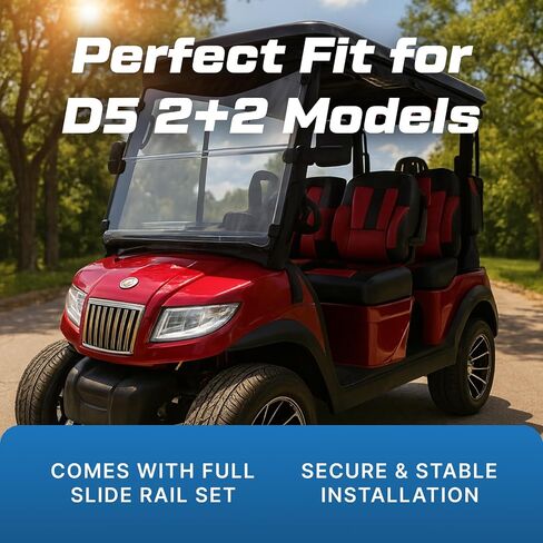 Evolution Golf Cart Enclosure - 4 Passenger Windproof D5 Ranger & D5 Maverick Golf Cart Rain Cover with Rails - Durable & Heavy Duty Waterproof Enclosure for All-Weather Protection | Black in Kuwait
