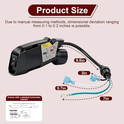 836225 Switch Box for ProTeam Super Coach Pro 6 & 10 | Full Assembly Replacement, Includes Tightening Nut, Power Control Component, Commercial Backpack Vacuum Parts, Easy Fix in Kuwait