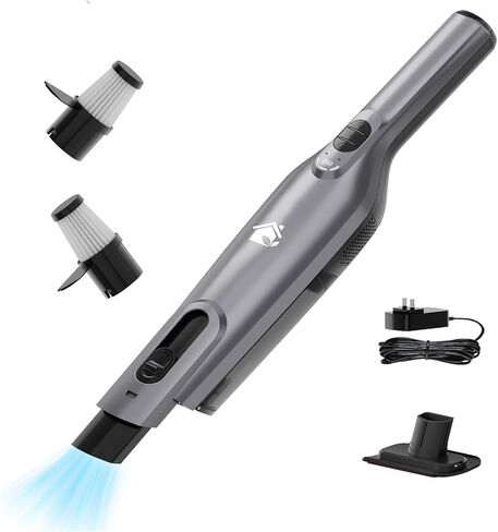 Cordless Handheld Vacuum, Lightweight Portable Hand Vacuum Cleaner with LED Light,Rechargeable Hand Held Vacuum with One-Touch Empty, Powerful Suction for Office, Home,Car,Gray in Kuwait