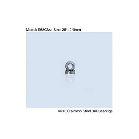 10 قطعة S6802ZZ S6802Z قسم رقيقة الكرة تحمل ABEC-1 S6802 Z ZZ S 6802 440C محامل الفولاذ المقاوم للصدأ 25*42 9 مللي متر in Kuwait