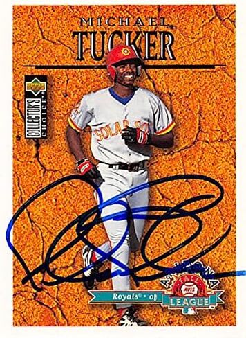 189513 Kansas City Royals Ft 1996 Upper Deck No. 653 Michael Tucker Autographed Baseball Card in Kuwait