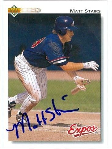 مستودع التوقيعات 39907 بطاقة بيسبول موقعة من Matt Stairs Montreal Expos 1992 Upper Deck رقم 786 in Kuwait