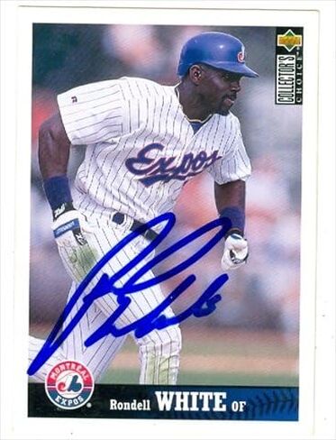 Autograph Warehouse 40032 Rondell White Autographed Baseball Card Montreal Expos 1997 Upper Deck Collectors Choice No. 165 in Kuwait