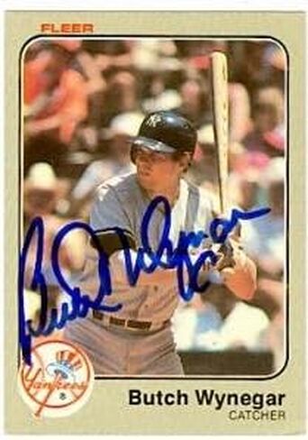 Autograph Warehouse 51617 Butch Wynegar Autographed Baseball Card New York Yankees 1983 Fleer No .399 in Kuwait