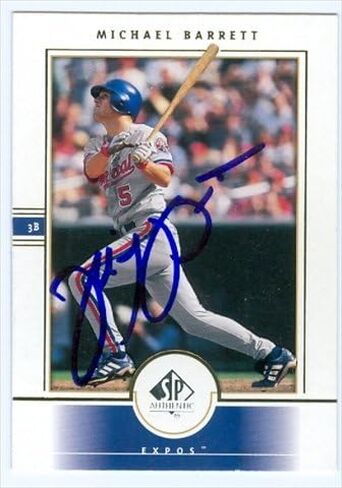 مستودع التوقيعات 38232 بطاقة بيسبول موقعة من مايكل باريت Montreal Expos 2000 Upper Deck Sp رقم أصلي 64 in Kuwait