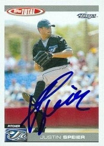 Autograph Warehouse 104166 Justin Speier Autographed Baseball Card Toronto Blue Jays 2004 Topps Total No. 763 in Kuwait