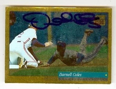 Autograph 223649 Toronto Blue Jays 1994 Score No. 537 Gold Rush Darnell Coles Autographed Baseball Card in Kuwait