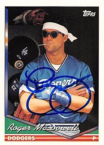 Autograph 157385 Los Angeles Dodgers 1994 Topps No. 296 Roger Mcdowell Autographed Baseball Card in Saudi Arabia