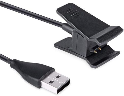 2 Pcs Black Charger Compatible for Fitbit Alta, Replacement USB Charging Cable Clip for Fitbit Alta Fitness Tracker 100cm / 3.3ft Arm and Wristband Technology, Charging Cables Accessories in Kuwait
