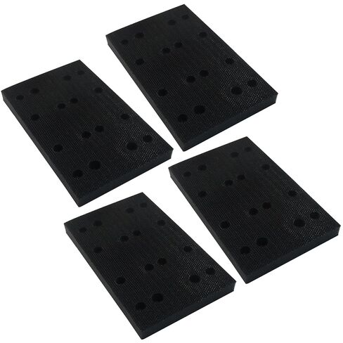 4 Pack Soft Black Foam Sanding Pads, 80 x 133 x 12 mm | Hook & Loop Interface Pad, RTS 400 RS 400 RTSC 400 Compatible, Orbital Sander, Foam Backing Pads in Kuwait