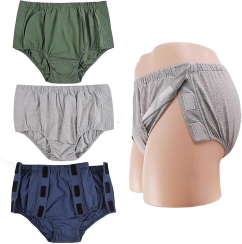 Tear Away Underwear, Post Surgery Briefs with Snap Closures in Kuwait