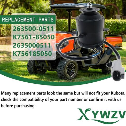 محرك مروحة تبريد 12 فولت 263500-0511 K7561-85050 متوافق مع Kubota RTV900G RTV900T RTV900W RTV900XTG RTV900XTS RTV900XTW استبدال المركبات المساعدة OEM in Kuwait