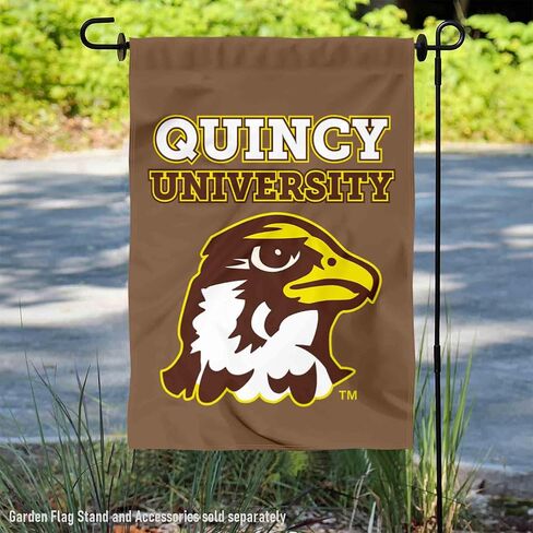 Quincy Hawks Wordmark Logo Garden Banner Flag in Kuwait
