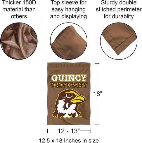 Quincy Hawks Wordmark Logo Garden Banner Flag in Kuwait