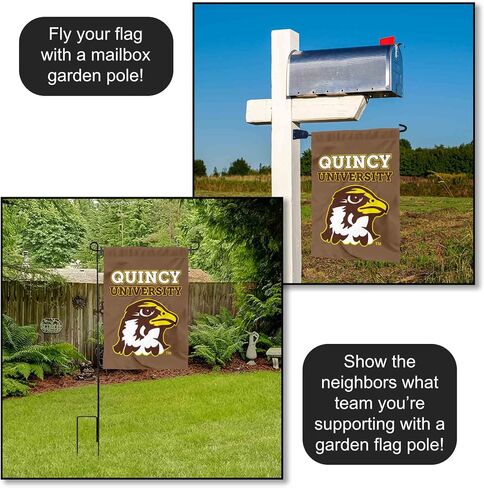 Quincy Hawks Wordmark Logo Garden Banner Flag in Kuwait