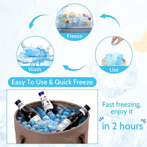 80 Pack Reusable Ice Cubes, Refreezable Plastic Ice Cubes | No Diluting, BPA Free for Drinks, Iced Coffee, Home Bars, Whiskey in Kuwait