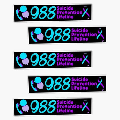 Suicide Prevention New USA Lifeline Sticker Vinyl Decal Car Laptop Wall Window Bumper Sticker 5" in Saudi Arabia