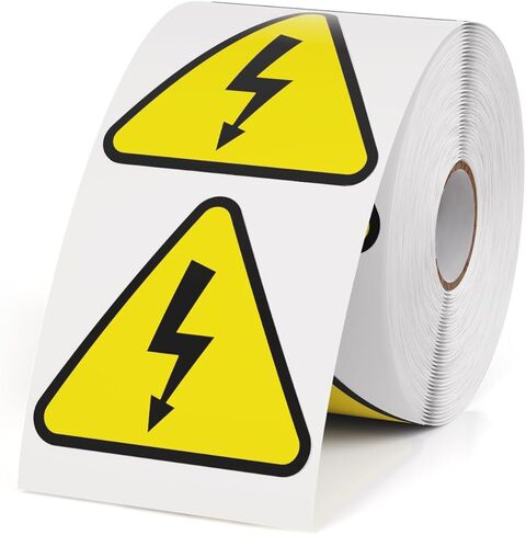 500 PCS Triangle Electrical Shock Hazard Risk Warning Labels 2 Inches Danger High Voltage Warning Stickers in Saudi Arabia