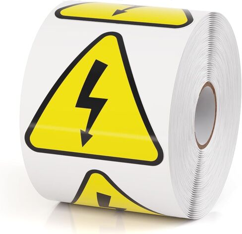 500 PCS Triangle Electrical Shock Hazard Risk Warning Labels 2 Inches Danger High Voltage Warning Stickers in Saudi Arabia