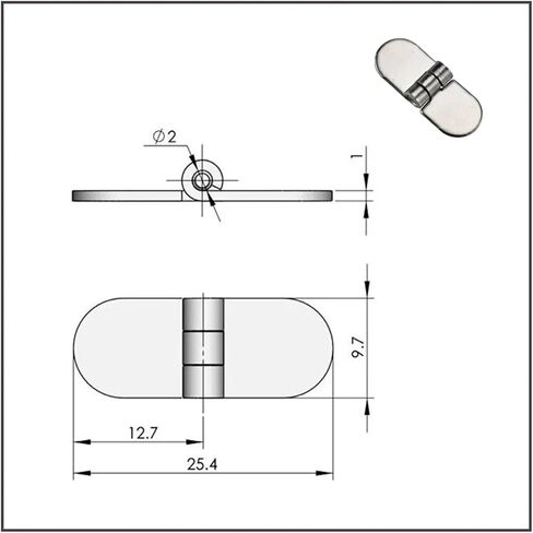 304 Stainless Steel Round Holeless Small Hinge Welded Door Hinge of Industrial Instrument Equipment Cabinet 1Pcs in Kuwait