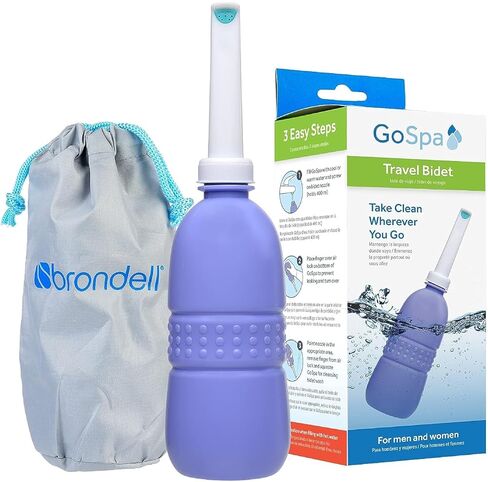 مقعد المرحاض Brondell، بيديه غير كهربائي Swash Ecoseat S101-EW، ممدود، أبيض + حزمة بيديت السفر المحمولة GoSpa GS-70 in Kuwait