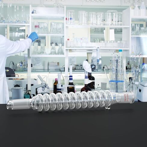 stonylab Air Condenser, Waterless, 200 mm Effective Length, Borosilicate Glass Reflux Condenser with 24/40 Standard Joint, Max. OD 42mm, Laboratory Condensation Tube for Distillation Experiment in Kuwait