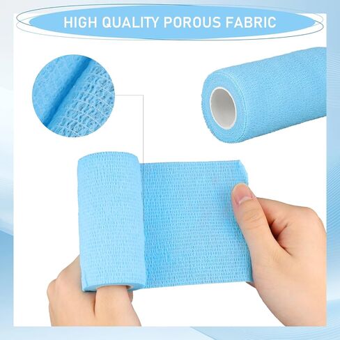 45 Pack Self Adhesive Bandage Wrap, 4" x 5 Yards Cohesive Bandage Elastic Wrap Bandages Tape Non Woven for Sports, Wrist, Ankle and Vet Wrap, Grip Tape (Multi Colors) in Kuwait