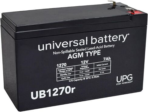 AlveyTech Premium 12 Volt Battery for Electric Scooters, Ride-On Toys, Power Back-Ups, & Alarm Systems (7 Ah) - Replacement Single Rechargeable AGM Battery with Tab Terminal in Kuwait