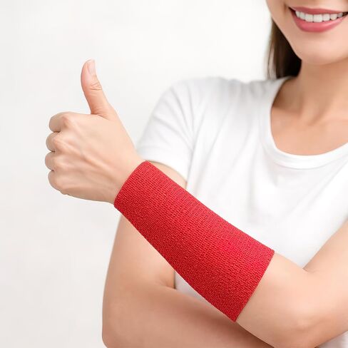 45 Pack Self Adhesive Bandage Wrap, 4" x 5 Yards Cohesive Bandage Elastic Wrap Bandages Tape Non Woven for Sports, Wrist, Ankle and Vet Wrap, Grip Tape (Multi Colors) in Kuwait