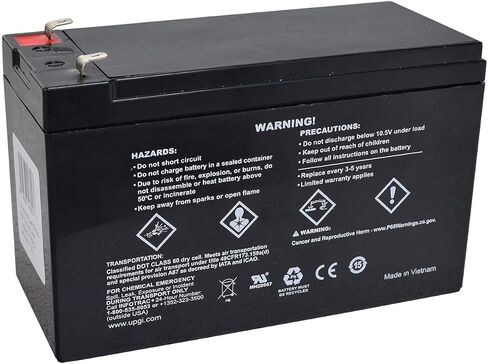 AlveyTech Premium 12 Volt Battery for Electric Scooters, Ride-On Toys, Power Back-Ups, & Alarm Systems (7 Ah) - Replacement Single Rechargeable AGM Battery with Tab Terminal in Kuwait