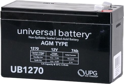 AlveyTech Premium 12 Volt Battery for Electric Scooters, Ride-On Toys, Power Back-Ups, & Alarm Systems (7 Ah) - Replacement Single Rechargeable AGM Battery with Tab Terminal in Kuwait