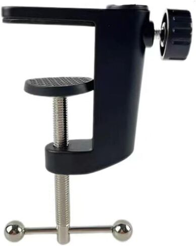 Metal Desk Clamp Universal C Shape Table Mounting Clamp for Microphone Suspension Boom Scissor Arm Stand Holder with Adjustable Screw Fits up to 2.16"/5.5cm Desktop Thickness-Black,White in Kuwait