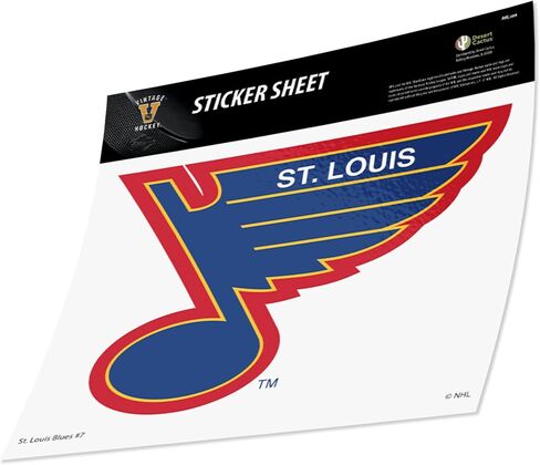 Desert Cactus St Louis Blues Saint Sticker NHL Team National Hockey League Vinyl Decal Laptop Water Bottle Car Scrapbook (Vintage Individual D) in Kuwait