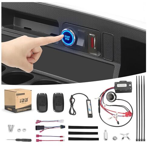 10L0L Golf Cart One-Click Start Ignition Switch Compatible for 20-72V Yamaha G22 / G29, Club Car DS/Precedent, EZGO TXT Models, Remote Keyless Access Golf Accessories in Kuwait