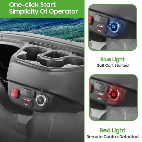 10L0L Golf Cart One-Click Start Ignition Switch Compatible for 20-72V Yamaha G22 / G29, Club Car DS/Precedent, EZGO TXT Models, Remote Keyless Access Golf Accessories in Kuwait