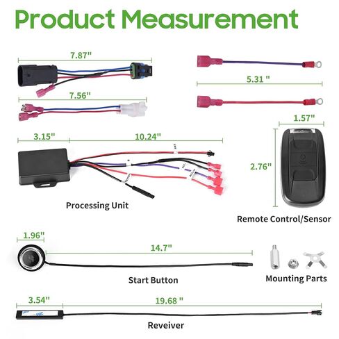 10L0L Golf Cart One-Click Start Ignition Switch Compatible for 20-72V Yamaha G22 / G29, Club Car DS/Precedent, EZGO TXT Models, Remote Keyless Access Golf Accessories in Kuwait