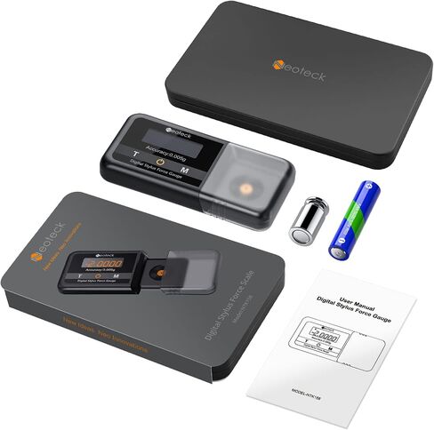 Neoteck 0.005g/100g مقياس قوة القلم الدوار الاحترافي مع شاشة تعمل باللمس وإضاءة خلفية LCD لخرطوشة Tonearm Phono، غير مغناطيسية وعالية الدقة in Kuwait