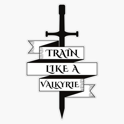 Acotar Train Like A Valkyrie Bumper Sticker Vinyl Decal 5" in Kuwait