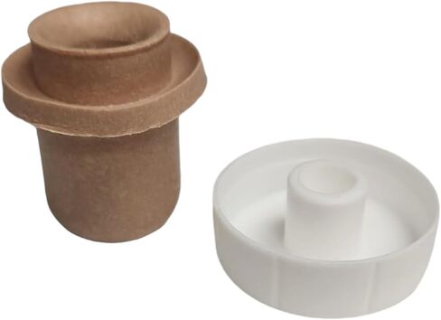 Nakpunar 12 قطعة من سدادات الزجاجات الاصطناعية من Tapi Pour Spout Bar Top لزجاجات النبيذ والمشروبات الكحولية والروح والزيت والخل، ومقابس فلين تذوق T-bar لفتحة 18 مم (3/4 بوصة) مصنوعة في إيطاليا in Kuwait