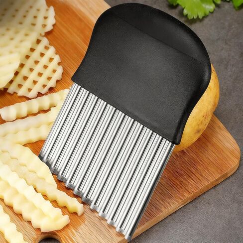 Crinkle Cutter,Stainless Steel Cutter,Crinkle Cutter for Veggies Fry Waffle Potato Onion in Kuwait