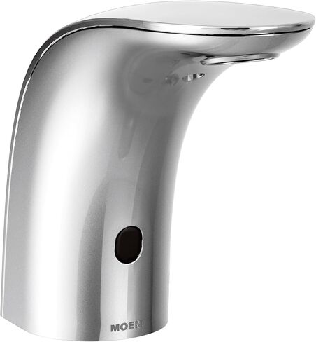 Moen M-Power Chrome تجاري بدون لمس بدون استخدام اليدين، يعمل بمستشعر واحد يعمل بالبطارية، صنبور غير مختلط، 8553 in Kuwait