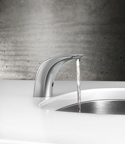 Moen M-Power Chrome تجاري بدون لمس بدون استخدام اليدين، يعمل بمستشعر واحد يعمل بالبطارية، صنبور غير مختلط، 8553 in Kuwait