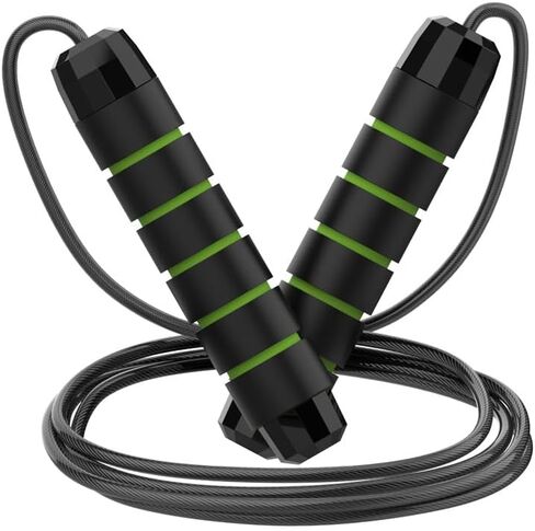 Adjustable Jump Rope with Foam Handles, Tangle-Free Speed Rope with Ball Bearings for Fitness, Home Exercise, and Weight Loss, Suitable for All Ages in Kuwait